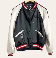 Coach Disney x  Black White Mickey Mouse Reversible Varsity Bomber Jacket