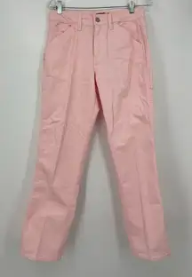 Dickies straight‎ leg jeans, painter pant style. light pink color, size 5/27