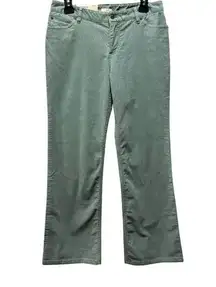 J.Jill Womens Corduroy Authentic Fit Bootcut Stretch Pants Size 8 Petite Green