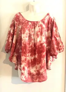 Like new tie dye  butterfly sleeves top. Sz M