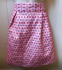 NWOT Francesca’s vintage style Blue Rain skirt. Sz Large.