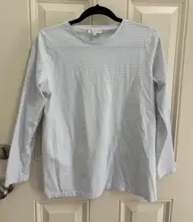 Ann Mashburn Striped Crew Neck Tee Size Small