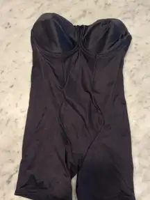 Miraclesuit Style 2665 Black Strapless Bodysuit Shapewear Shorts Size 40C