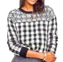 Ann taylor sweater houndstooth wool blend sweater