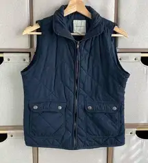 Thread & supply quilted zip up vest