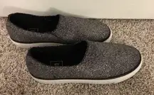 Gap black and silver slip on shoes