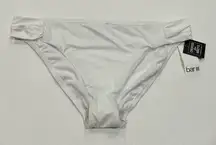 Bar III White Bikini Bottoms | Ruched Sides | NWT | Size XL