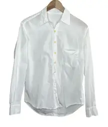 CP Shades Womens White Button-Down Cotton Long Sleeve Shirt XS
