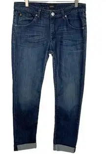 Hudson Blue Bacara Straight Leg Cuffed Denim Jeans 30