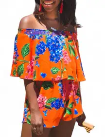 Show Me Your Mumu Rosarita Romper  Size Medium - Baha Bloom