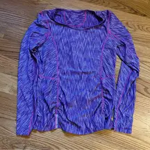 Athleta quarter zip cycling top purple size small