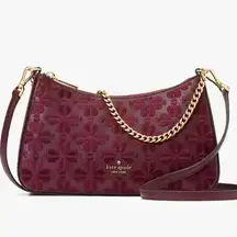 Kate Spade Spade Flower Embroidered Medium Convertible Crossbody #KL955