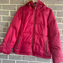 CALVIN KLEIN Women's Faux-Fur-Trim Hooded Down Puffer Quilted Coat Jacket  S