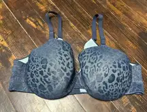 Cacique 42C textured leopard back smoother lightly lined full coverage bra