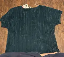 Green textured top XL