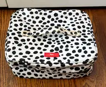 Scout Glow Up Makeup Travel Case Polyester Bella Cruella White Dot