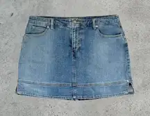 2000S denim mini skirt