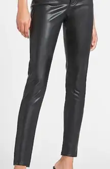 Express Black Faux Leather Skinny Pants
