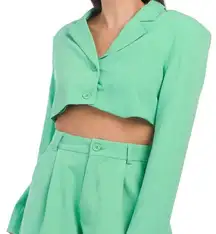 WEWOREWHAT X DANIELLE BERNSTEIN CROPPED BLAZER