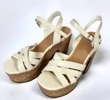 Indigo Rd Lourin Block Heel Platform Sandal in Ivory NEW Size 8.5