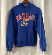 Champion Vintage  KU Kansas Jayhawks blue hoodie‎ sweatshirt women's size Small