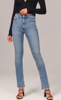 Abercrombie & Fitch Skinny High Rise Curve Love Slit Jeans 