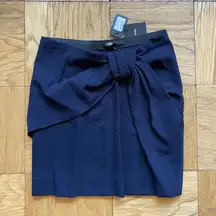 Maje NWT Mini Jupe Drapée Sz38 (~US4) navy blue mini skirt w/ front draping