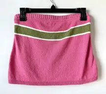 Free People Beach Kelly Knit Tube Top Bubblegum Pink Combo M