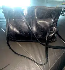 Preloved Womens Hobo the original harper leather convertible handbag black