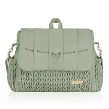 Hannah & Sophia Belle Convertible Baby Diaper Backpack Messenger Bag Sage Green