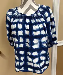 Sonoma Navy and White Blouse