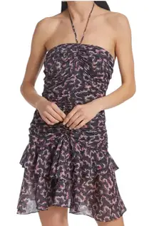 NWT Isabel Marant Etoile Ilanka Ruched Halter Dress Size 40 US 8