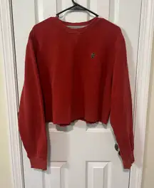 Red IZOD Cropped Crew Neck