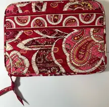 Vera Bradley Rosy Posies Tablet Sleeve eReader Cover Quilted Red Pink Case‎
