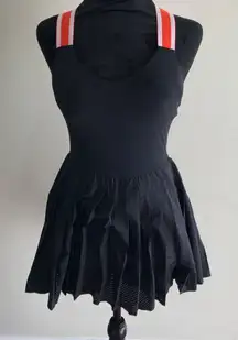 Offline By Aerie Black Dress With Orange‎ Straps S/P Nylon & Elastane NWOT