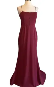 Jarlo Women's Formal Dress Size 8 Burgundy Red Sleeveless Long Evening Gown