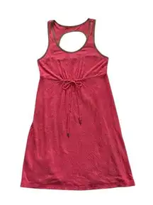 Tommy Bahama 100% Linen racerback mini dress/ swimsuit cover up pink brown