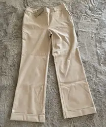 NWT Spiegel Women's Beige Tailored Pants Size 12‎ Ponte Knit Style 63329 Career