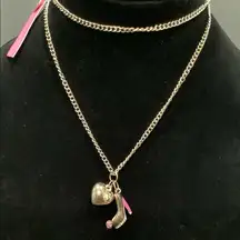 NWT BETSEY JOHNSON SHOE AND HEART NECKLACE