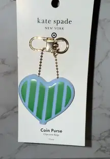Kate Spade x Target Heart Coin Purse Key Fob Chain Keychain Bag Charm