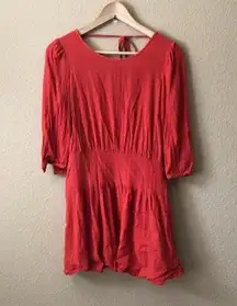 UO Kimchi blue cinched waist tie back mini dress