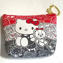 Hello Kitty Clutch Coin Purse Red Black #19711 NIP
