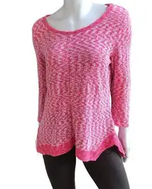 Habitat Knit Scoop Neck Long Sleeve Pink Shirt Women's Size Small