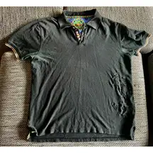 , Woman’s Sht-Slv Black Polo Shirt, Sz L