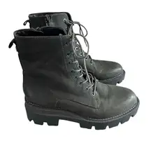Sam Edelman Garret Platform Combat Boot Size 7 Moonlight Grey Leather