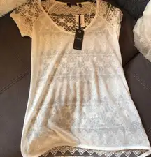 New DEX CLOTHING Ivory Top Size Small