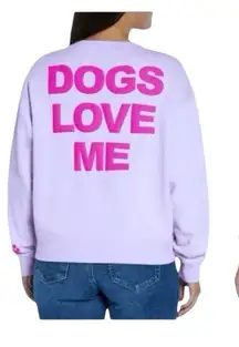 New WILDFOX Dogs Love Me Sweatshirt WF005839 Orchid Patal Purple Pink Sz xxl