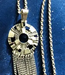 Sarah Coventry Spanish Moss Necklace, 1972 Vintage Pewter Silver Pop Art