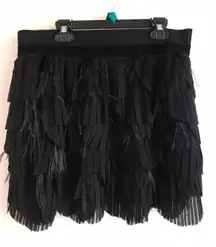 Pleated Feathered Skirt