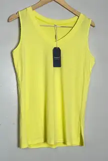 Sampeel Yellow V Neck‎ Tank Top